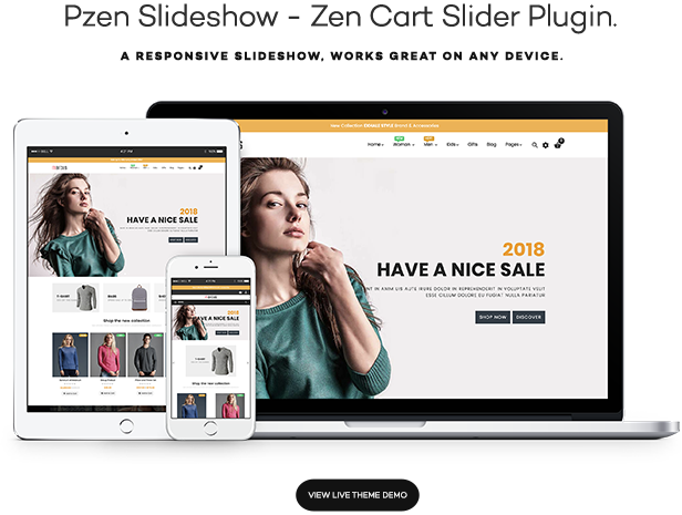 Pzen Slideshow - Responsive Image Slideshow plugin for Zen cart - 1